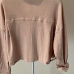 Waffle knit cropped jacket with silver buttons NWOT drop shoulder sleeve Tan Size undefined Photo 5