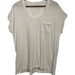 Aerie  White Pocket T-Shirt Relaxed Fit Short Sleeve Casual Womens Top‎ Photo 0