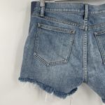 HATCH Maternity The Cut Off Jean Shorts Women's Size 27 Denim Distressed Stretch Blue Photo 7