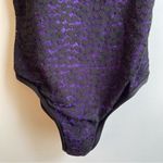 Oscar de la Renta NWOT 90s Vintage Black Lace One-Piece Swim Bathing Suit Large Photo 2