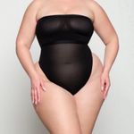 SKIMS NEW Sheer Sculpt High Waist Thong in Onyx Black 3X Photo 2