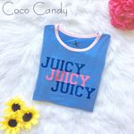 Juicy Couture 🆕 Logo Blue Short Sleeve Shirt Photo 1