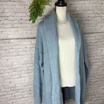 Isaac Mizrahi  Live Light Blue Cotton Knit Chunky Longline Cardigan Photo 1