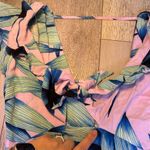 VICI ‎ maxi floral pink and blue flowy maxi dress tropical flutter sleeves size s Photo 4