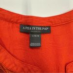 A pea in the pod Maternity Tunic Top Large L/G - Boho Embroidered Red Blouse Photo 1