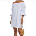 Alice + Olivia Alice +‎ Olivia Paolo Smocked Off Shoulder Tunic Dress White XS Mini Cotton Photo 3
