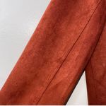 Philosophy Faux Suede Rust Orange Motocross Bikercore Rocker Jacket Sz L Photo 8