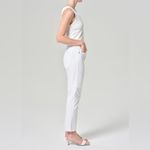 AGOLDE Riley High Rise Straight Crop Denim Sour Cream White Jeans Photo 2