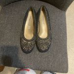 Coldwater Creek  Navy Flats with Gold Detailing Photo 7