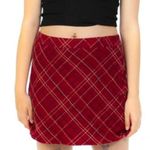 American Eagle  Red Argyle Plaid Wool Skirt Photo 0