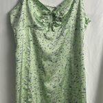 Elodie 💋 O-Ring Pattern Polyester Slip Dress, Lime Color W/Pattern, Size Large Photo 2
