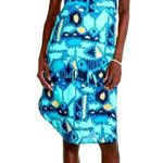 Nic+Zoe  blue multi midi dress. Eco Vera rayon. Size Small. NWT. Photo 0