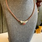 Handmade Pink Sparkle Pendant White Fresh Water Pearl Choker Set / Vintage Ring Photo 6