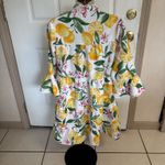 NWT Small Take 2 Yellow, Green, pink lemon/floral 3/4 ruffle sleeve tiered Dress Yellow Photo 1