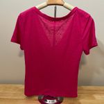 A New Day Women's Pink Short Sleeve Linen V-Neck T-Shirt - Size Medium - NWT Photo 5
