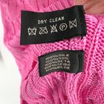 Ralph Lauren Black Label Pink Cable Knit Crewneck Long Sleeve Silk Sweater Small Photo 5