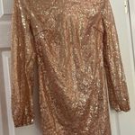 Sequin Long Sleeve Dress Gold Photo 0