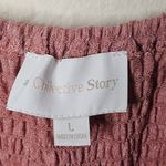 NWT A Collective Story Mauve Pink Baby Doll Mini Dress Puff Sleeves Womens Large Photo 4