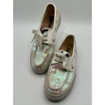 Sperry  Top-Sider Iridescent Sequin Boat Shoes Pink/White EUC!! Photo 1