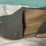 JG Women's Faux Leather Suede Gray Flats D'Orsay Cutout Slip On Shoes Sz 7 S Photo 4