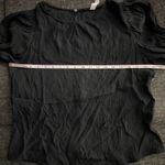 MNG Long Sleeve Gauze Keyhole Back Blouse Black Size 4 Photo 9