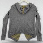 Lululemon Reversible Hooded Cardigan Gray Olive Green Knit Open Front Sz M READ Photo 6