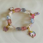 Colorful Charm Bracelet with Unicorn and Cat Charms Pink Photo 2