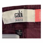 CAbi  Burgundy Corduroy Pants Women’s Size 8 Straight Leg Jeans Photo 5