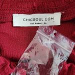 Chic Soul  Burgundy Embroidered Boho Blouse NWOT Size 1X Oxblood Embroidered Top Photo 5