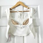 NWT Marthea Lace Corset Crop Top Sz XS White Photo 4