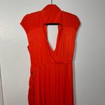 Anthropologie Vibrant Orange Midi Dress Photo 8