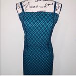 Lane Bryant Green with Navy Blue Lace Overlay Dress Photo 2