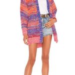 Free People Dreaming Again Berry Blast Combo Multi Knit Cardigan Sweater Size XS Photo 5