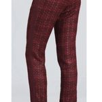 Tory Burch NWT  Drew pants, in a rich plum tweed with tuxedo stripe size 6 Photo 2