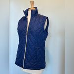 Serra  Navy Blue Quilted Zip up ladies vest. Size Large Photo 2