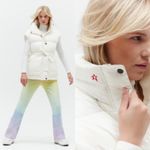 Perfect Moment Oversized Down Ski‎ Vest Medium Ski Cold Puffer Outdoor Snow White Photo 1