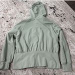 Lululemon Hugged-Waist Cotton Zip Hoodie Size 12 - Green Fern Photo 5