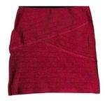 Bebe New Bandadge Dress Size XL Bodycon Red Gold Shimmer Mini Cocktail Glam Gala Photo 3