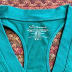 BELLA MOVEMENT TEAL BLUE RIBBED LACE UP RACERBACK SPORTS BRA SEAMLESS Photo 1