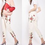Topshop  Moto Mom Embroidered Floral Jeans Photo 3