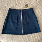 Halara  Mid Rise Front Zip Side Pocket Plain Mini Skirt Deep Prussian Blue Size M Photo 1