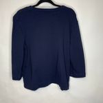 Jones New York  Navy Blue Sweatshirt Grommets Sz XL Photo 1