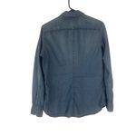 Uniqlo  Women's Size Large Chambray Pearl Snap Shacket Button‎ Up Top Photo 4