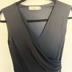 Tory Burch Asymmetrical Black Mirror Embellished Dress Studded Sleeveless Small Photo 3