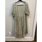 Umgee  hi low dress Floral‎ Olive Daisy Plus Size 2X Ruffle Photo 2