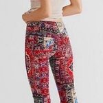 Free People  Penny Paisley Patchwork Pull On Corduroy Pants Rare Sz 24 Photo 1