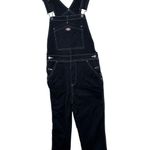 Dickies  Black Denim Bib Overalls Contrast Stitch XS TP Photo 0