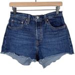 Levi's Levi’s 501 Dark Wash Denim Jean Shorts Sz 28 Raw Hem Photo 0