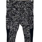 Athleta Spotty Up for Anything Crop Pockets Leggings Mesh Black Gray M Photo 3