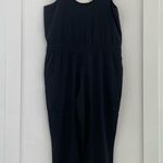 Athleta Unbound Jumpsuit Athletic Romper Yoga Sporty Travel in Black Size L Photo 6